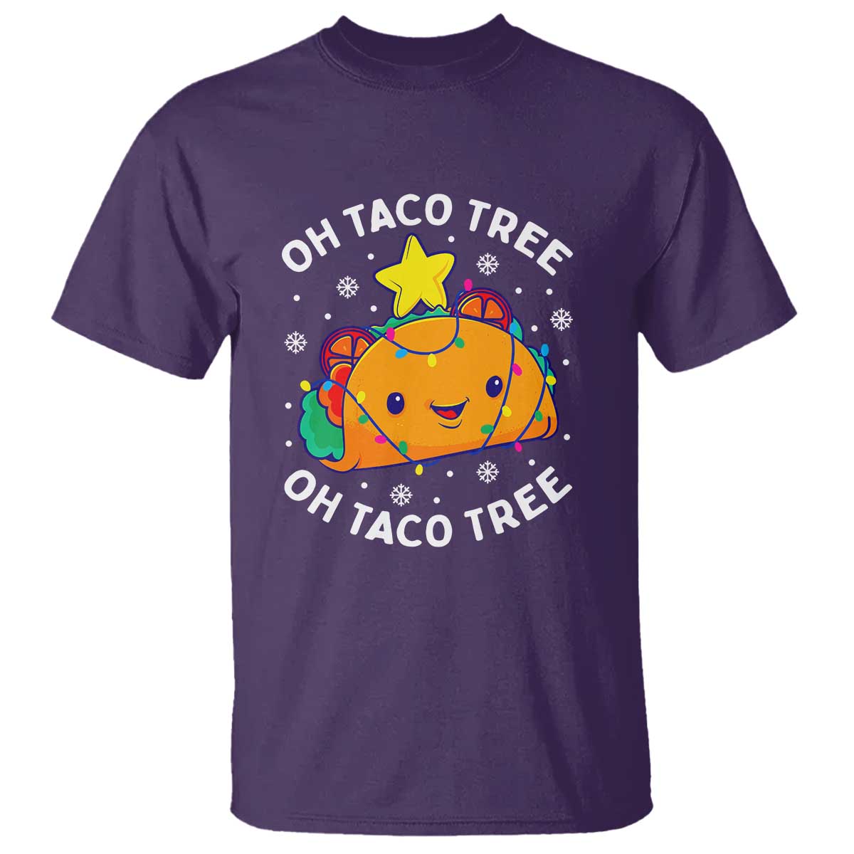 Taco Christmas Tree T Shirt Oh Taco Tree Cute Xmas Mexican Food Lover - Wonder Print Shop