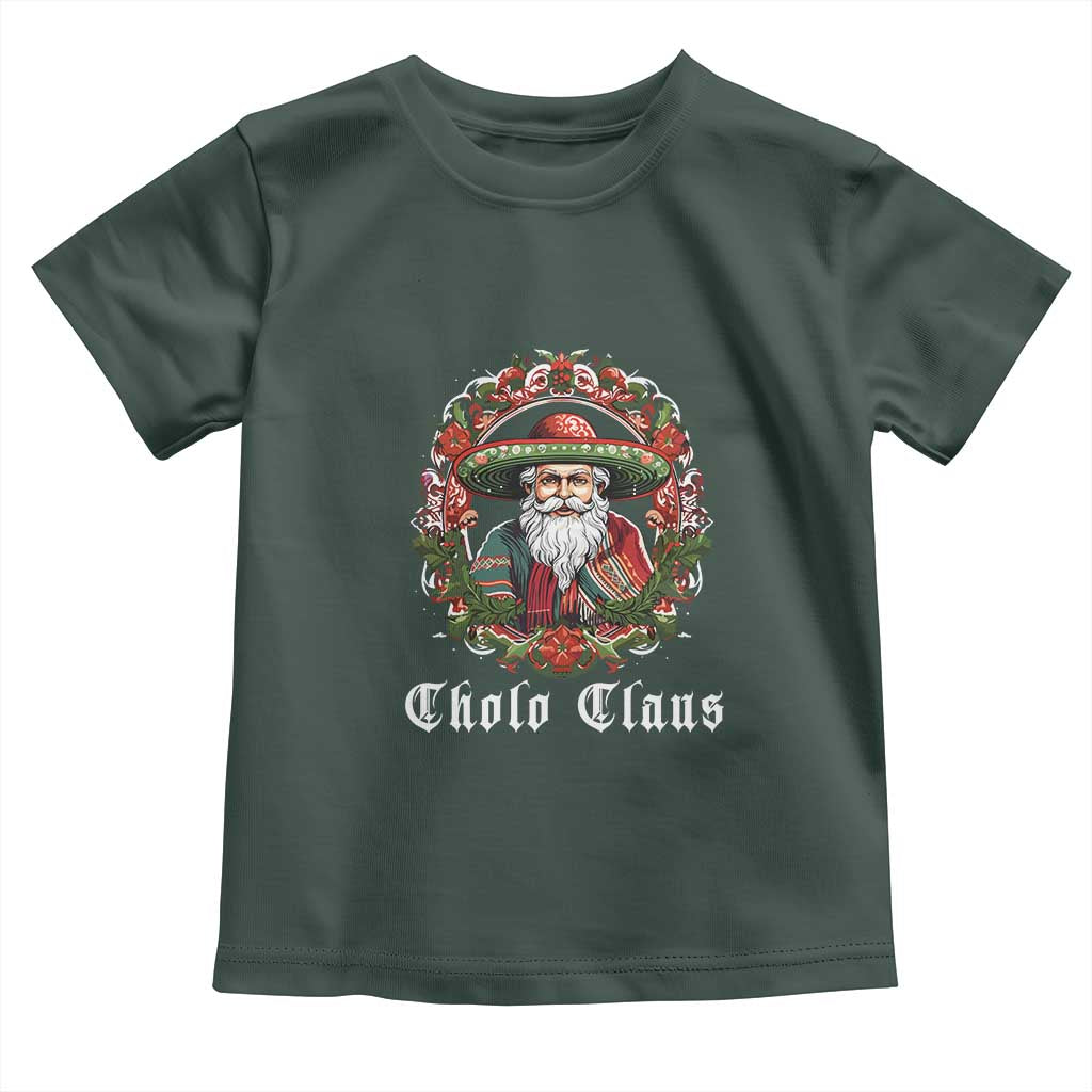 Mexican Christmas Cholo Claus Santa Toddler T Shirt Funny Xmas in Mexico Latin America
