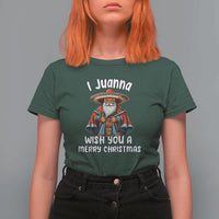 Mexican Santa Christmas T Shirt For Women I Juanna Wish You A Merry Christmas Feliz Navidad Choco Claus - Wonder Print Shop