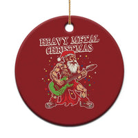 Heavy Metal Santa Christmas Ornament Playing Guitar Christmas Rock Music Lover - Wonder Print Shop