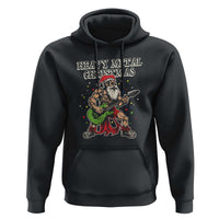 Heavy Metal Santa Hoodie Playing Guitar Christmas Rock Music Lover