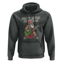 Heavy Metal Santa Hoodie Playing Guitar Christmas Rock Music Lover