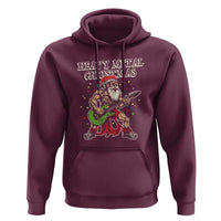 Heavy Metal Santa Hoodie Playing Guitar Christmas Rock Music Lover
