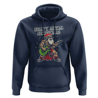 Heavy Metal Santa Hoodie Playing Guitar Christmas Rock Music Lover