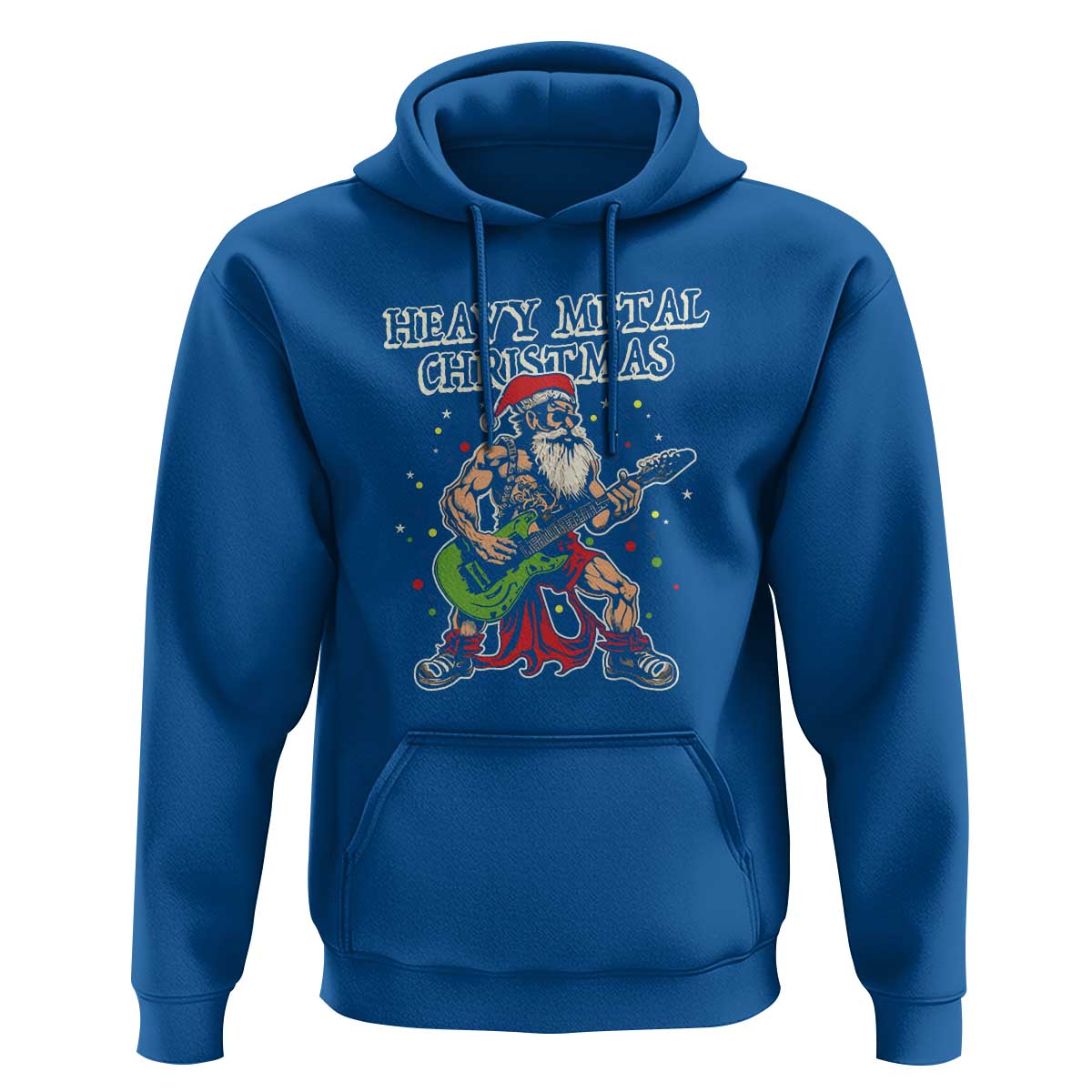 Heavy Metal Santa Hoodie Playing Guitar Christmas Rock Music Lover
