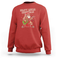 Heavy Metal Santa Sweatshirt Playing Guitar Christmas Rock Music Lover - Wonder Print Shop