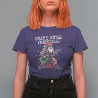 Heavy Metal Santa T Shirt For Women Playing Guitar Christmas Rock Music Lover - Wonder Print Shop