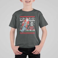 Biker Santa Claus T Shirt For Kid Christmas Motorcycle Oh What Fun It Is To Ride Ugly Sweater - Wonder Print Shop