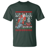 Biker Santa Claus T Shirt Christmas Motorcycle Oh What Fun It Is To Ride Ugly Sweater - Wonder Print Shop