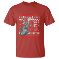 Biker Santa Claus T Shirt Christmas Motorcycle Oh What Fun It Is To Ride Ugly Sweater - Wonder Print Shop