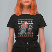 Biker Santa Claus T Shirt For Women Christmas Motorcycle Oh What Fun It Is To Ride Ugly Sweater - Wonder Print Shop