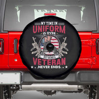 Proud American Veteran Spare Tire Cover My Time In Uniform Is Over But Being A Veteran Never Ends