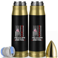 American Vetbod Bullet Tumbler Like Dad Bod But With More Knee Pain Patriotic Dog Tag US Flag