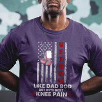 Vet Bod Like Dad Bod But With More Knee Pain Dog Tag Funny Veteran Dad T Shirt - Wonder Print Shop