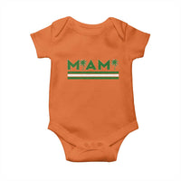Retro Miami Palm Tree Baby Onesie Vintage South Florida Pride Distressed Orange and Green