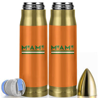 Retro Miami Palm Tree Bullet Tumbler Vintage South Florida Pride Distressed Orange and Green