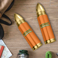 Retro Miami Palm Tree Bullet Tumbler Vintage South Florida Pride Distressed Orange and Green