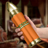 Retro Miami Palm Tree Bullet Tumbler Vintage South Florida Pride Distressed Orange and Green