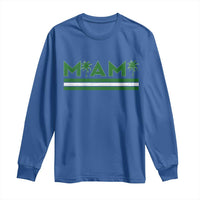 Retro Miami Palm Tree Long Sleeve Shirt Vintage South Florida Pride Distressed Orange and Green