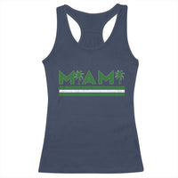 Retro Miami Palm Tree Racerback Tank Top Vintage South Florida Pride Distressed Orange and Green