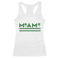 Retro Miami Palm Tree Racerback Tank Top Vintage South Florida Pride Distressed Orange and Green
