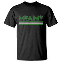 Retro Miami Palm Tree T Shirt Vintage South Florida Pride Distressed Orange and Green