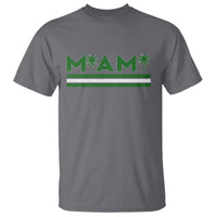 Retro Miami Palm Tree T Shirt Vintage South Florida Pride Distressed Orange and Green