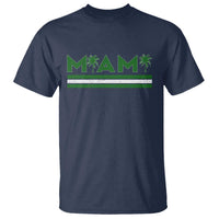 Retro Miami Palm Tree T Shirt Vintage South Florida Pride Distressed Orange and Green