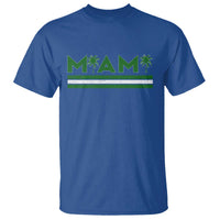 Retro Miami Palm Tree T Shirt Vintage South Florida Pride Distressed Orange and Green