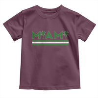 Retro Miami Palm Tree Toddler T Shirt Vintage South Florida Pride Distressed Orange and Green