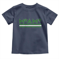 Retro Miami Palm Tree Toddler T Shirt Vintage South Florida Pride Distressed Orange and Green
