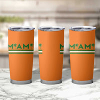 Retro Miami Palm Tree Tumbler Cup Vintage South Florida Pride Distressed Orange and Green
