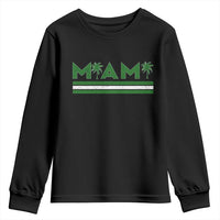 Retro Miami Palm Tree Youth Sweatshirt Vintage South Florida Pride Distressed Orange and Green