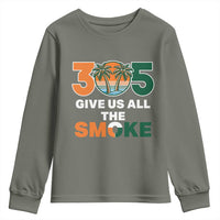 305 Give Us All the Smoke Youth Sweatshirt Miami Fan South Florida Pride