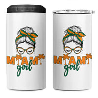 Miami Girl Messy Bun Bandana 4 in 1 Can Cooler Tumbler South Florida Pride Palm Trees