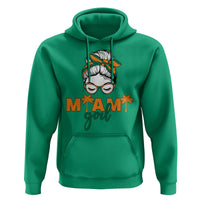 Miami Girl Messy Bun Bandana Hoodie South Florida Pride Palm Trees