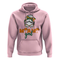 Miami Girl Messy Bun Bandana Hoodie South Florida Pride Palm Trees