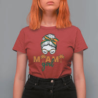 Miami Girl Messy Bun Bandana T Shirt For Women South Florida Pride Palm Trees
