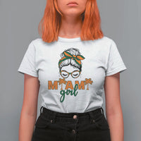 Miami Girl Messy Bun Bandana T Shirt For Women South Florida Pride Palm Trees