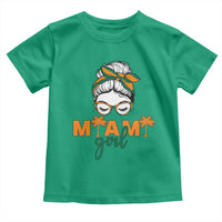 Miami Girl Messy Bun Bandana Toddler T Shirt South Florida Pride Palm Trees