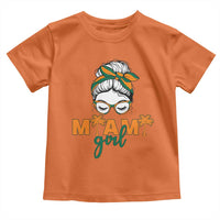 Miami Girl Messy Bun Bandana Toddler T Shirt South Florida Pride Palm Trees