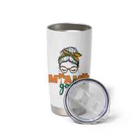 Miami Girl Messy Bun Bandana Tumbler Cup South Florida Pride Palm Trees