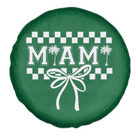 Preppy Miami Bow Aesthetic Spare Tire Cover Cute Checkered Palm Tree College Girl