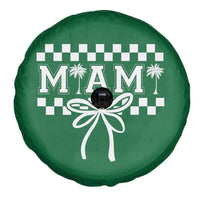 Preppy Miami Bow Aesthetic Spare Tire Cover Cute Checkered Palm Tree College Girl