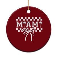 Preppy Miami Bow Aesthetic Ceramic Ornament Cute Checkered Palm Tree College Girl