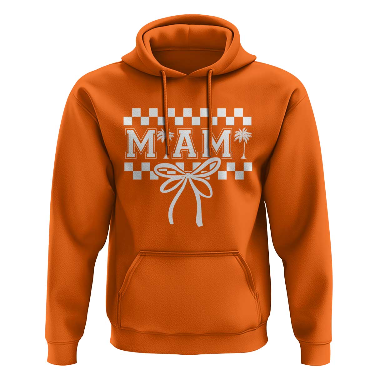 Preppy Miami Bow Aesthetic Hoodie Cute Checkered Palm Tree College Girl