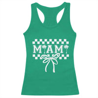 Preppy Miami Bow Aesthetic Racerback Tank Top Cute Checkered Palm Tree College Girl