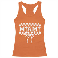 Preppy Miami Bow Aesthetic Racerback Tank Top Cute Checkered Palm Tree College Girl