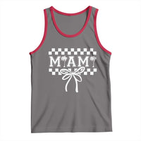 Preppy Miami Bow Aesthetic Tank Top Cute Checkered Palm Tree College Girl