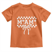 Preppy Miami Bow Aesthetic Toddler T Shirt Cute Checkered Palm Tree College Girl